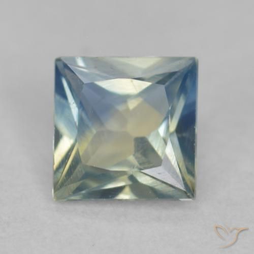 Safira Cerceta Natural 0.31ct, Quadrado, VVS