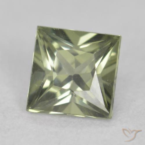 Safira Verde Floresta Claro Natural 0.31ct, Quadrado, VVS