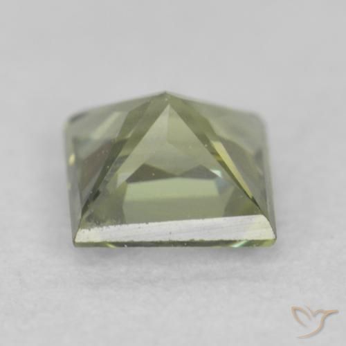 Safira Verde Floresta Claro Natural 0.31ct, Quadrado, VVS
