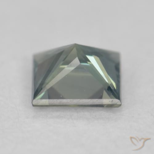 Safira Médio Azul Verde Natural 0.27ct, Quadrado, VVS