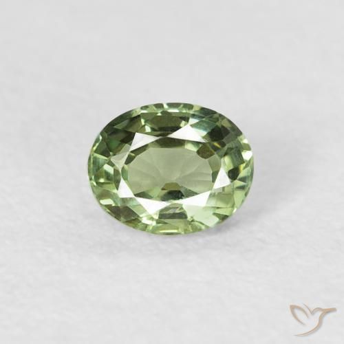 0.43ct Natural verde escuro Safira, oval, VVS