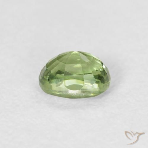 Safira verde escuro Natural 0.43ct, oval, VVS