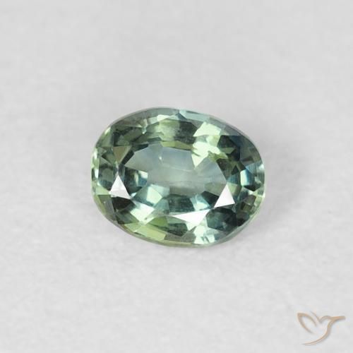 Safira Luz verde Natural 0.30ct, oval, VVS
