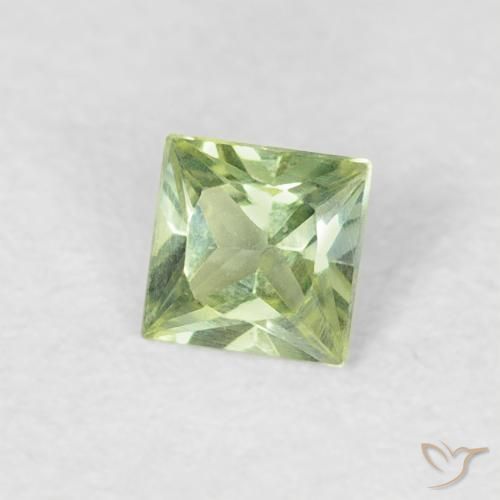 Safira Verde oliva Natural 0.23ct, Quadrado, VVS-VS
