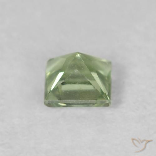 Safira Verde médio Natural 0.21ct, Quadrado, VVS-VS
