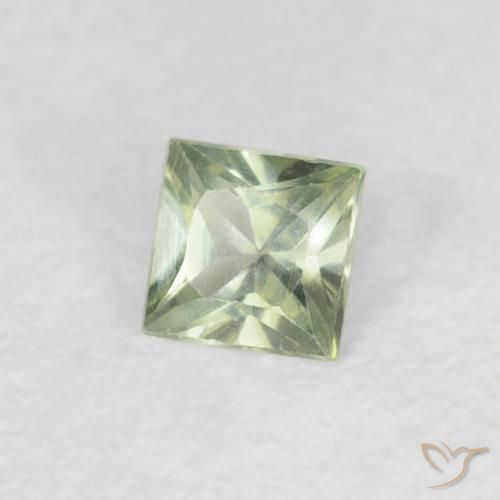 Safira Luz verde Natural 0.18ct, Quadrado, VVS-VS