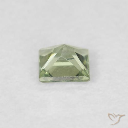 Safira Luz verde Natural 0.18ct, Quadrado, VVS-VS