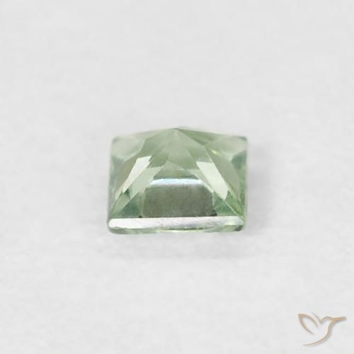 Safira verde quente Natural 0.19ct, Quadrado, VS