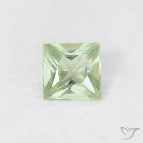 0.19ct Natural Verde muito claro Safira, Quadrado, VS