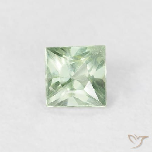 0.24ct Natural Luz verde Safira, Quadrado, VS