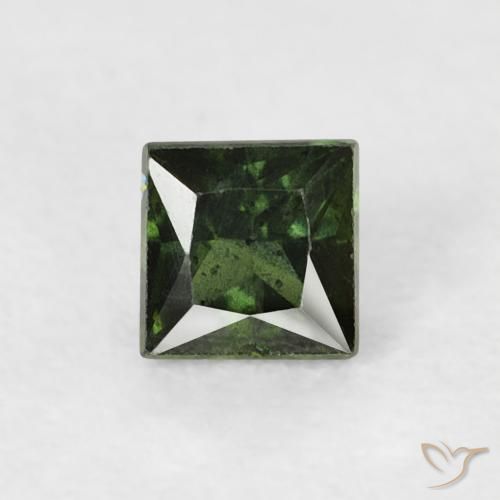 0.38ct Natural Verde Frio Safira, Quadrado, VS