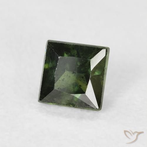 Safira Verde Frio Natural 0.38ct, Quadrado, VS