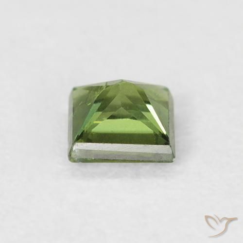 Safira Verde floresta Natural 0.39ct, Quadrado, VS
