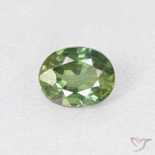 0.35ct Natural verde escuro Safira, oval, VS