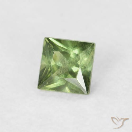 Safira Verde médio Natural 0.20ct, Quadrado, VS