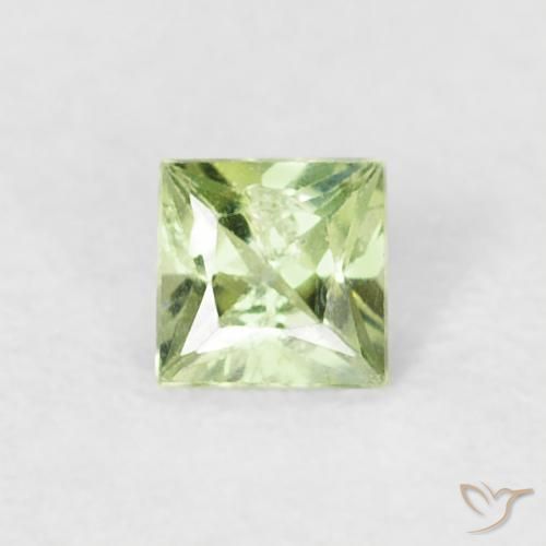 0.19ct Natural Verde médio Safira, Quadrado, VS