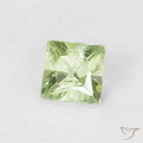 Safira Verde médio Natural 0.19ct, Quadrado, VS
