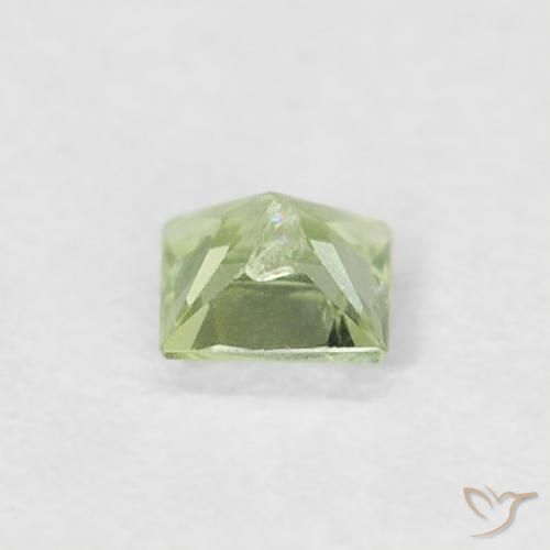 Safira Verde médio Natural 0.19ct, Quadrado, VS