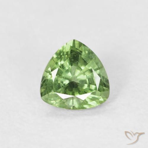 0.41ct Natural Verde médio Safira, Trilhão, VS
