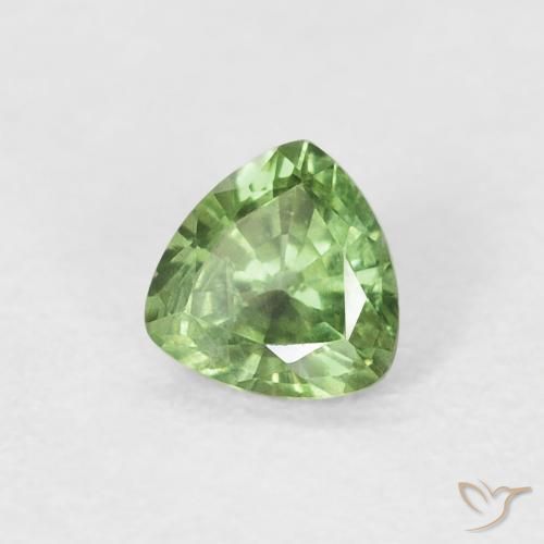 Safira Verde médio Natural 0.41ct, Trilhão, VS