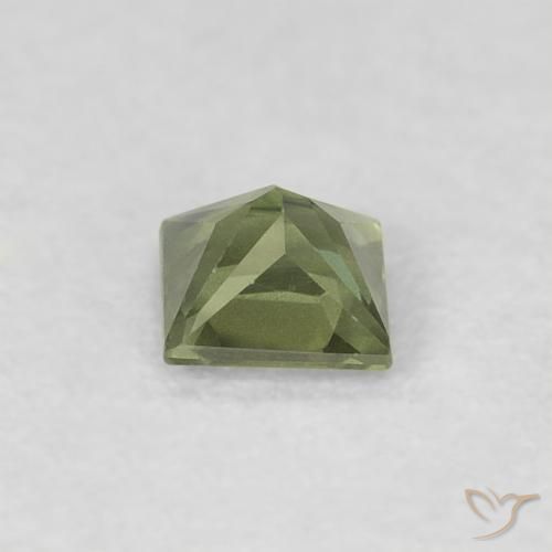 Safira Verde médio Natural 0.31ct, Quadrado, VS