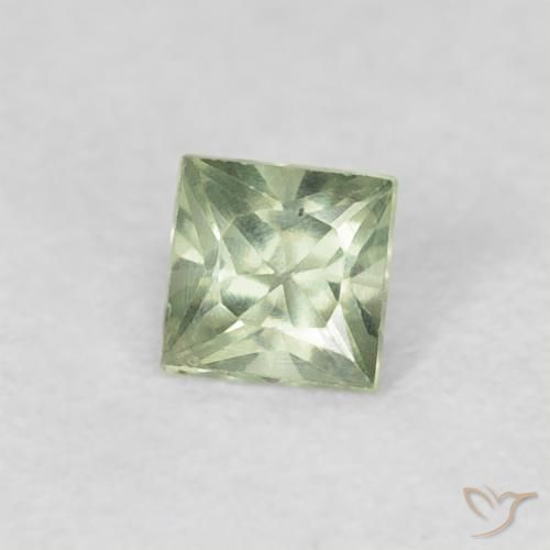 Safira Luz verde Natural 0.20ct, Quadrado, VS