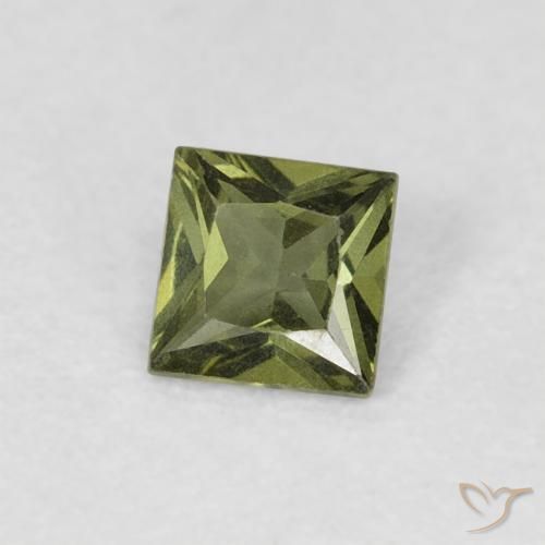 Safira Verde Floresta Quente Natural 0.33ct, Quadrado, VS
