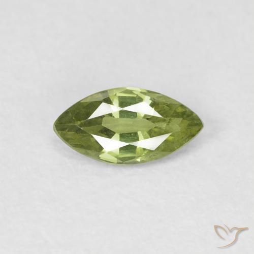 0.35ct Natural Verde médio Safira, Marquesa, VS