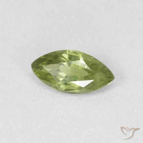 Safira Verde médio Natural 0.35ct, Marquesa, VS