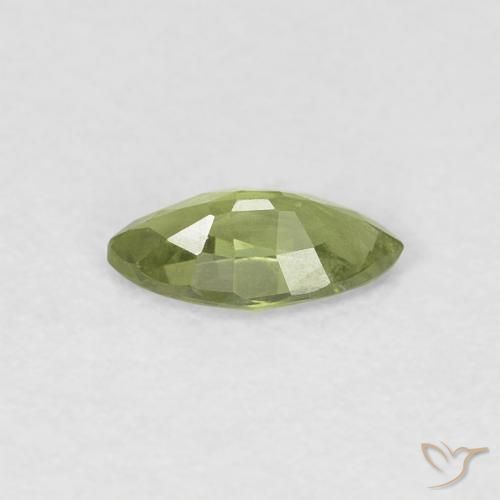 Safira Verde médio Natural 0.35ct, Marquesa, VS