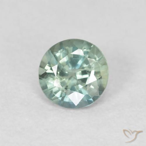 0.46ct Natural Luz verde Safira, Redondo, VS