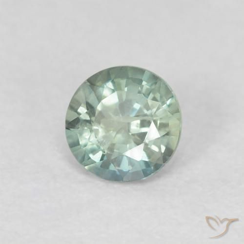 Safira Luz verde Natural 0.46ct, Redondo, VS