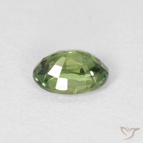Safira Medium Dark-Green Natural 0.72ct, oval, VS