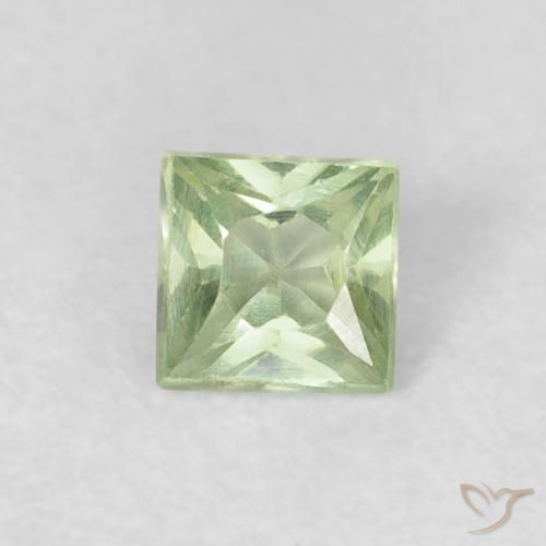 0.21ct Natural Pêra Pêra Verde Safira, Quadrado, VS