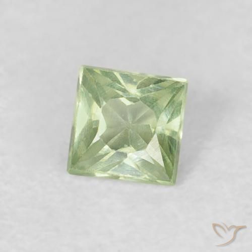 Safira Pêra Pêra Verde Natural 0.21ct, Quadrado, VS