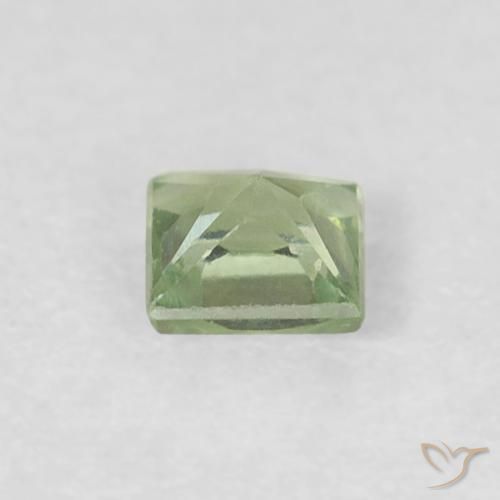 Safira Pêra Pêra Verde Natural 0.21ct, Quadrado, VS
