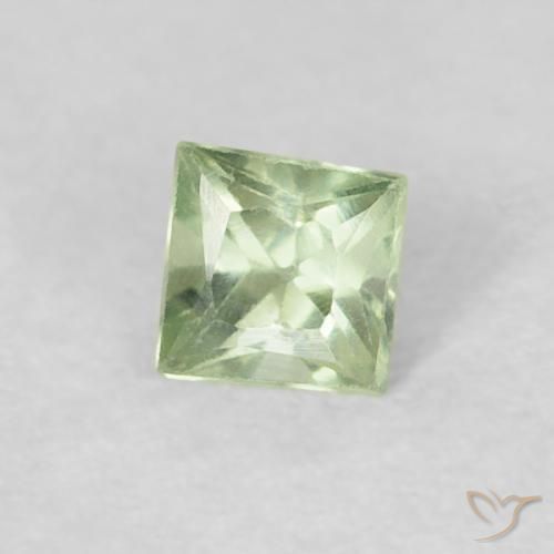 Safira Amarelo Claro Verde Natural 0.21ct, Quadrado, VS