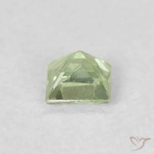 Safira Amarelo Claro Verde Natural 0.21ct, Quadrado, VS