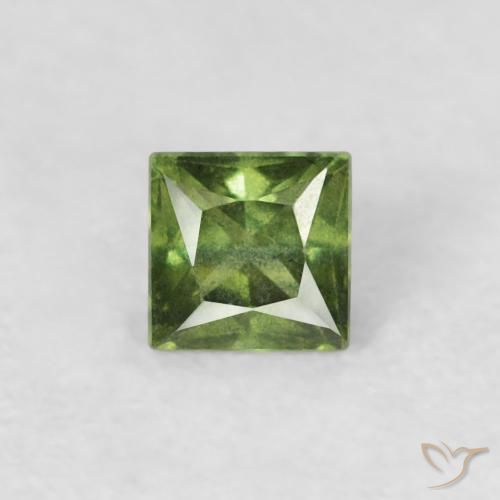 0.24ct Natural Verde médio Safira, Quadrado, VS
