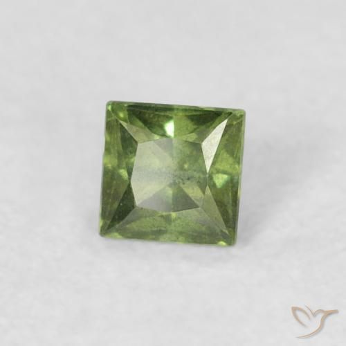 Safira Verde médio Natural 0.24ct, Quadrado, VS