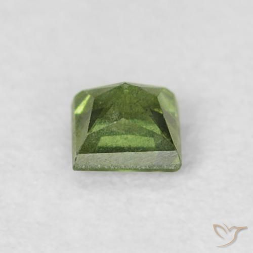 Safira Verde médio Natural 0.24ct, Quadrado, VS