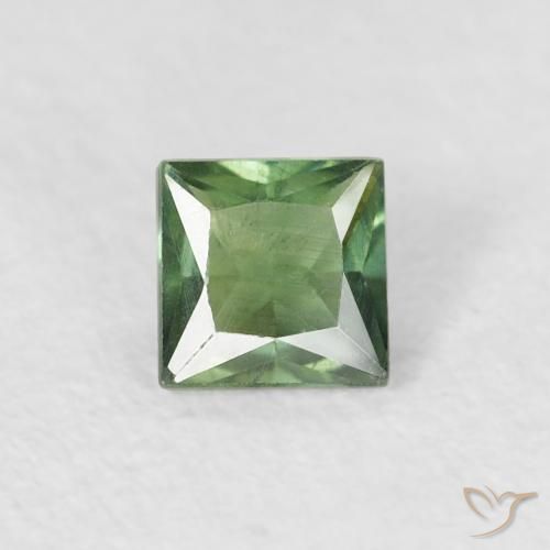 0.33ct Natural Verde médio Safira, Quadrado, VS