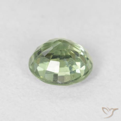 Safira Verde Sábio Claro Natural 0.75ct, Redondo, VS