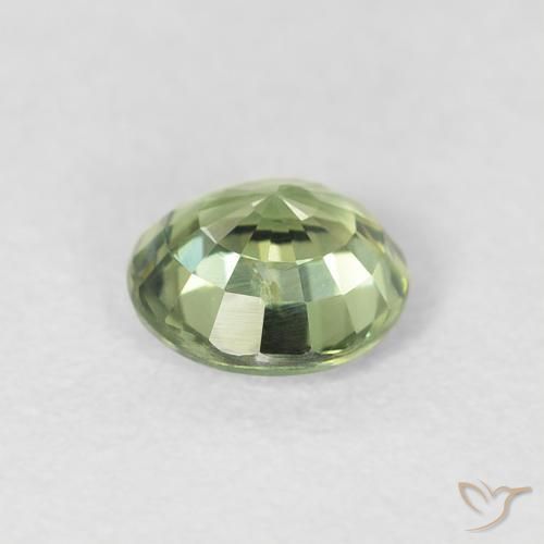 Safira Luz verde Natural 0.72ct, Redondo, VS