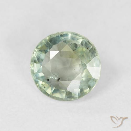 Safira Luz verde Natural 0.81ct, Redondo, VS