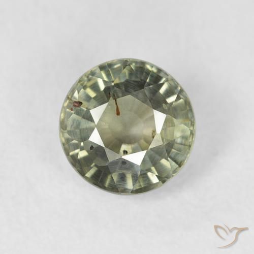 0.95ct Natural Verde médio Safira, Redondo, VS-SI