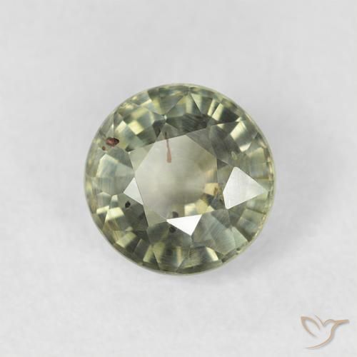 Safira Verde médio Natural 0.95ct, Redondo, VS-SI