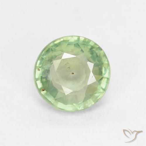 0.81ct Natural Verde médio Safira, Redondo, VS