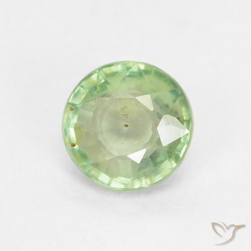 Safira Verde médio Natural 0.81ct, Redondo, VS