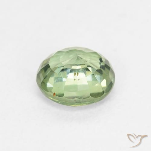 Safira Verde médio Natural 0.81ct, Redondo, VS
